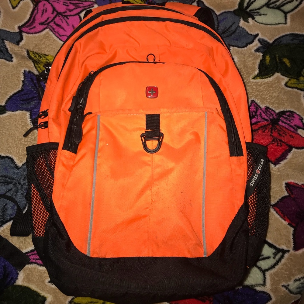 Orange Swiss gear backpack